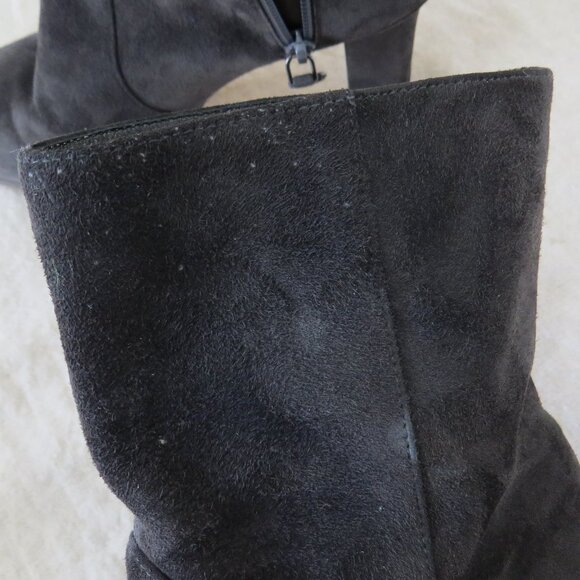 Stuart Weitzman Suede Leather Boots SIZE 8 Gray - Picture 12 of 13